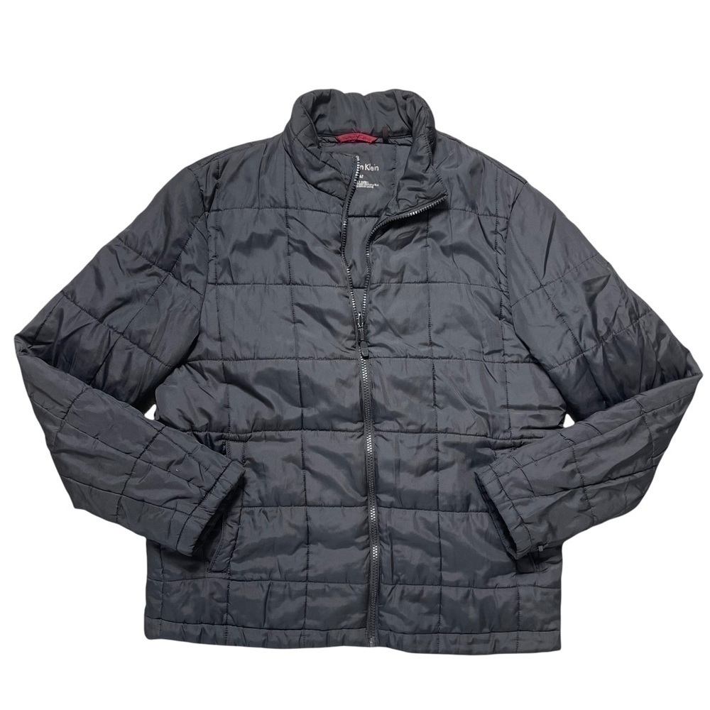 Calvin Klein Black Quilted Puffed Raincoat Jacket M